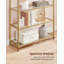 Barbera 183.5cm H x 83cm W Steel Etagere Bookcase-975439315