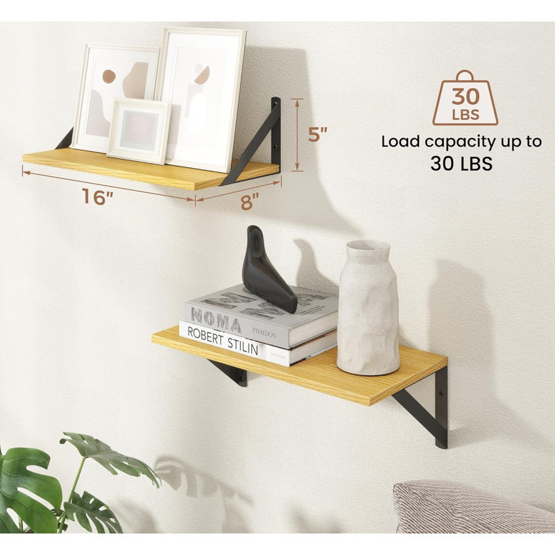 2 Piece Wood Floating Shelf