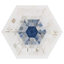 Ako 6" Hexagon Marble Micro Mosaic Tile-613342630