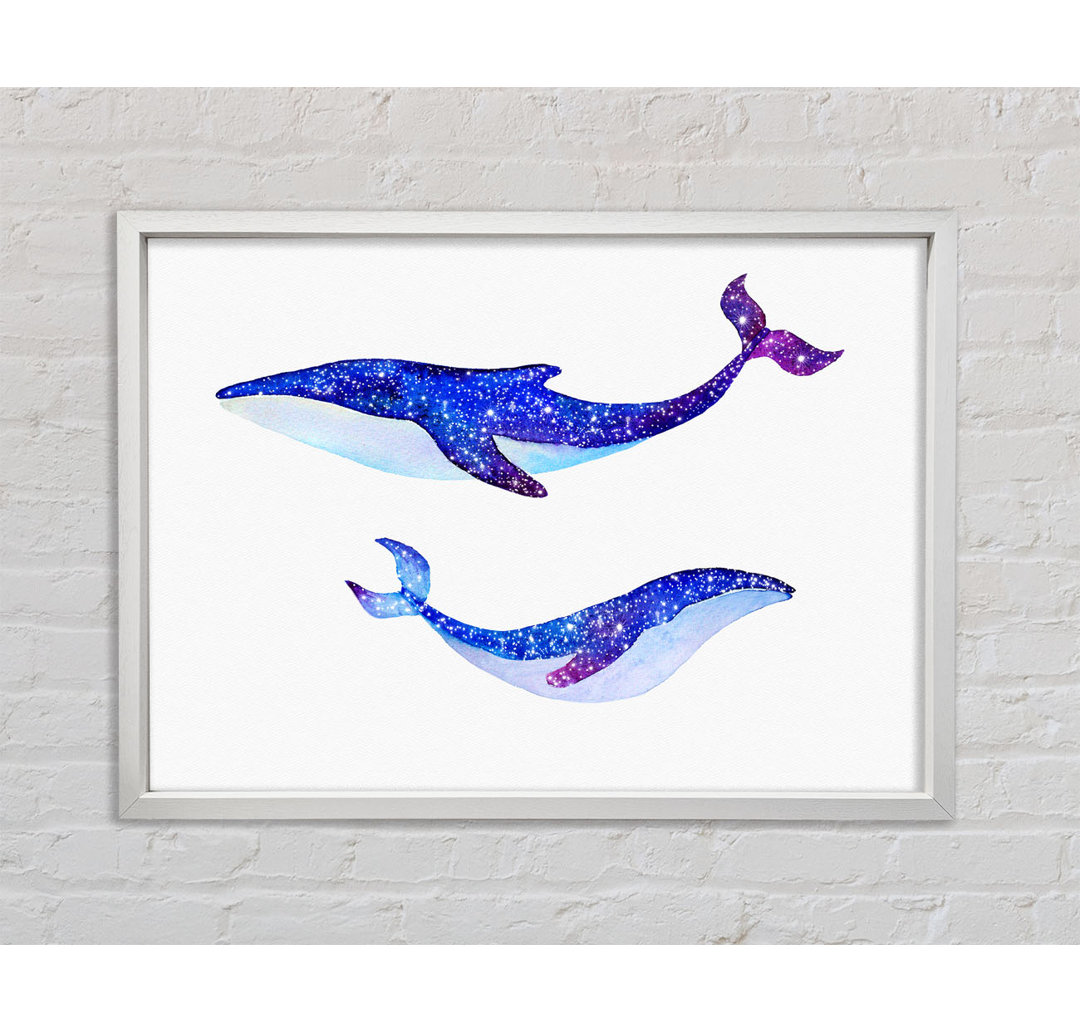 Twinkling Whales - Einzelbildrahmen Kunstdrucke auf Leinwand