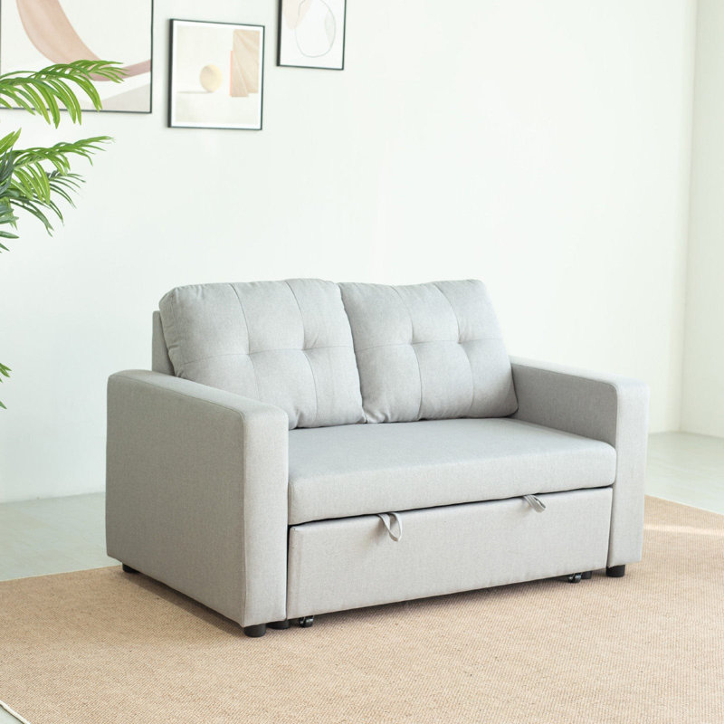 2 Seater Sofa Bed, Light Grey
