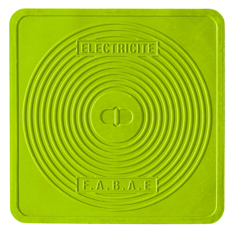 Street Cover Paris Square Charger Plate - 12 Pieces - Lilac, Olive Green