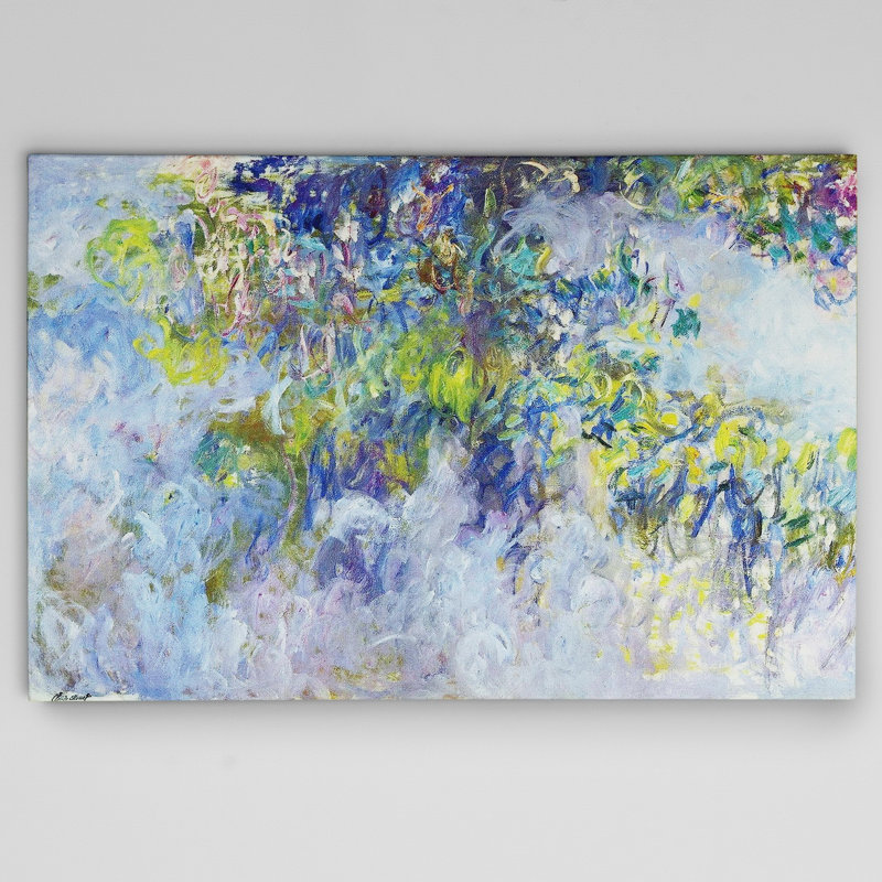 «Wisteria» par Claude Monet, reproduction, H 18 po x l 27 po, Toile tendue, Sans cadre