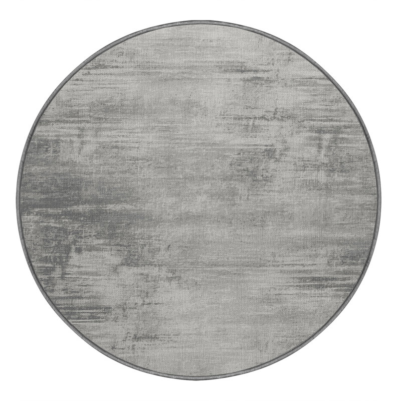 Tapis abstrait lavable à la machine, Rond 7 pi