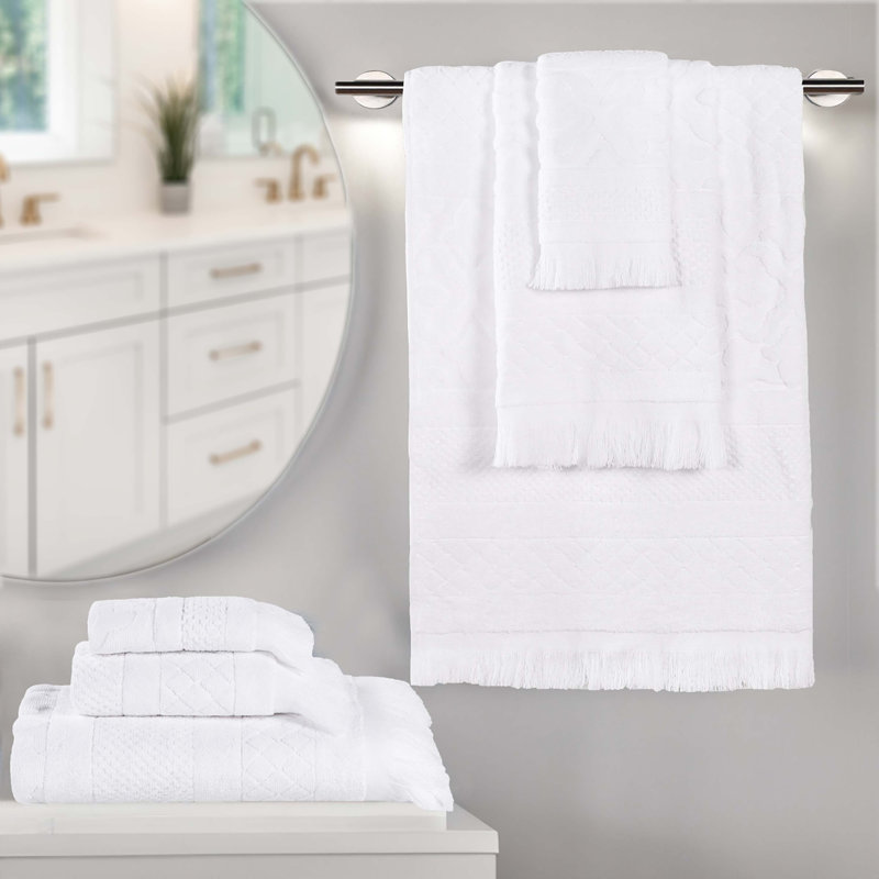Serviette de bain Rolla, Blanc, Essuie-mains - paquet de 6
