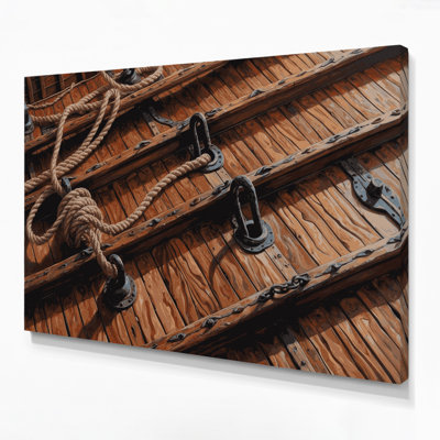 Art nautique noir sur toile