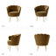 Chaise de travail en velours avec design ergonomique Louise-2033349205