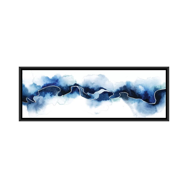 «Glacial Break II» par Grace Popp - reproduction d'art sur toile tendue, H 20 po x l 60 po x P 1,5 po, Toile avec cadre noir