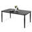 Patio Metal Dining Set With 6 Swivel Chairs And Umbrella Hole, Black-719984262