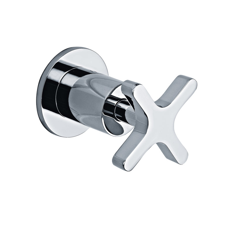 Kafka Cross Handle Flow Control, Polished Chrome