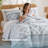Aqua Cotton Quilt Bedding Sets, Full Queen Reversible Modern Home Comfort