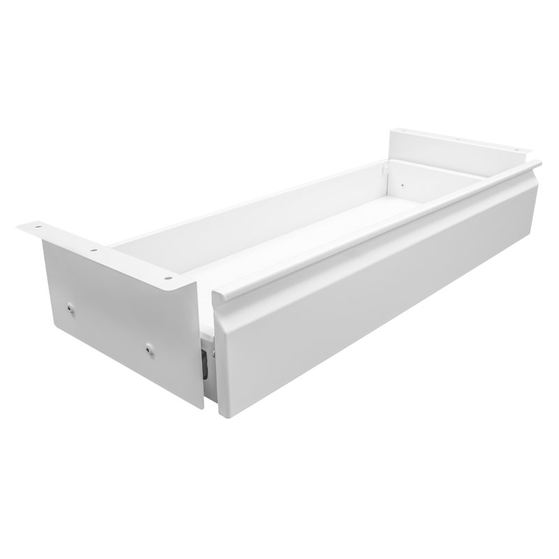 22 Inch White Under Desk Mounted Sliding Pull-Out Drawer Storage Organizer For Sit Stand Workstation Pull-Out Drawer