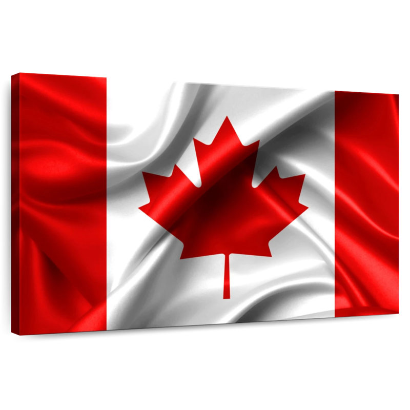 Borges Silky Canadian Flag, 8" H x 12" W