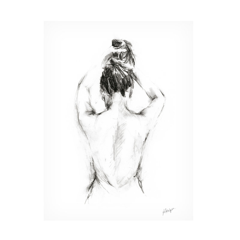 Wrapped Canvas Wall Art - Ethan Harper 'Back Study I' Wall Art for Living Room, Bedroom, or Office Décor - 24x32
