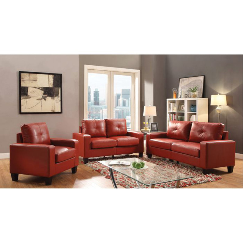 Causeuse modulaire Newbury G465A-L, ROUGE