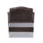 Retro Brown Top Grain Leather & Aluminum Accent Chair