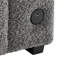 Canapé-lit modulaire réversible en tissu bouclé gris 96 po Seraphina II avec méridienne de rangement, porte-gobelets, port de chargement USB et coussins décoratifs