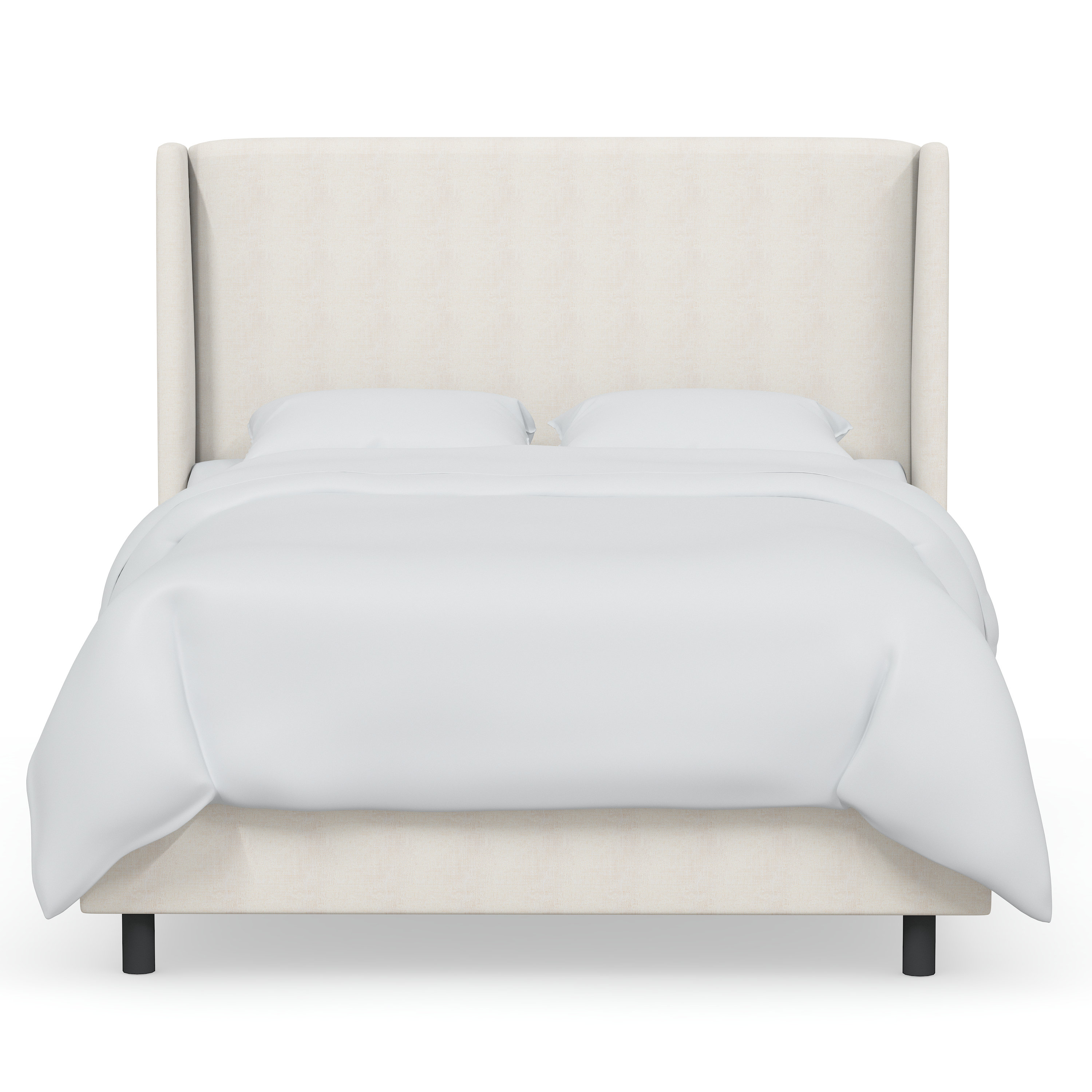 Tilly Upholstered Bed Color: Zuma White Textured Linen, Size: King