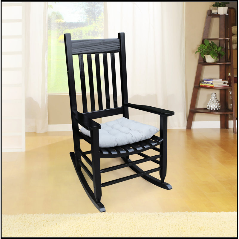 Chaise berçante en bois, Noir