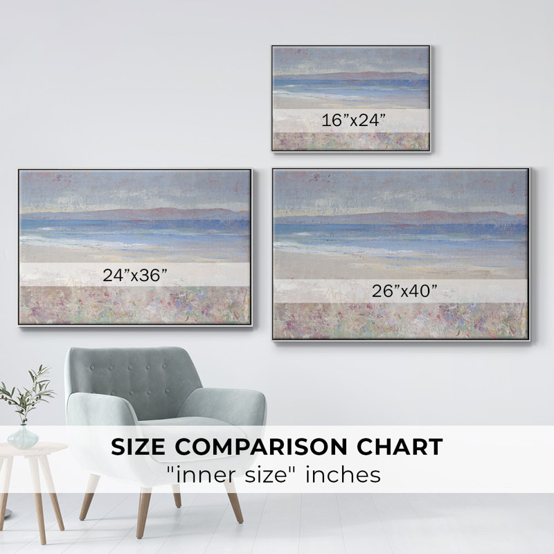«Beach Textures I», peinture sur toile encadrée, H 17 po x l 25 po x P 2 po, Blanc