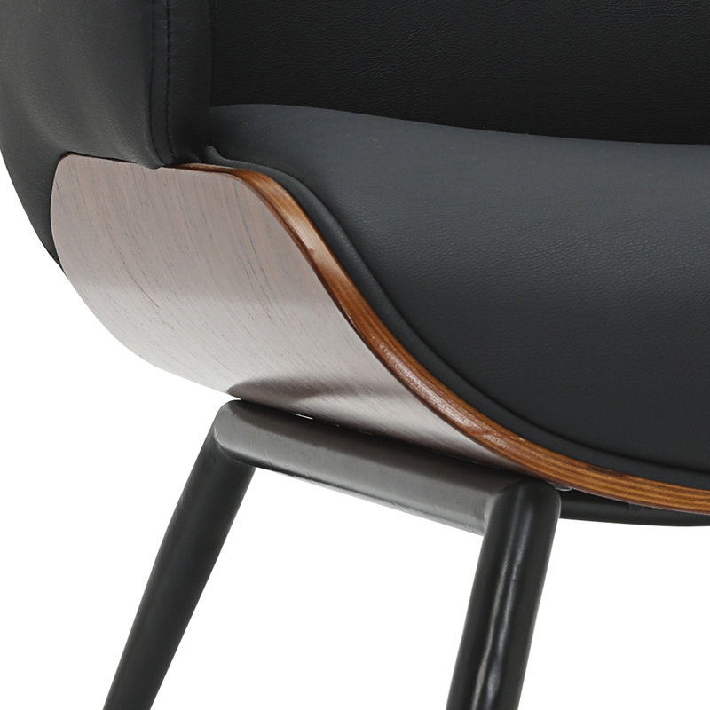Fauteuil contemporain en similicuir et métal