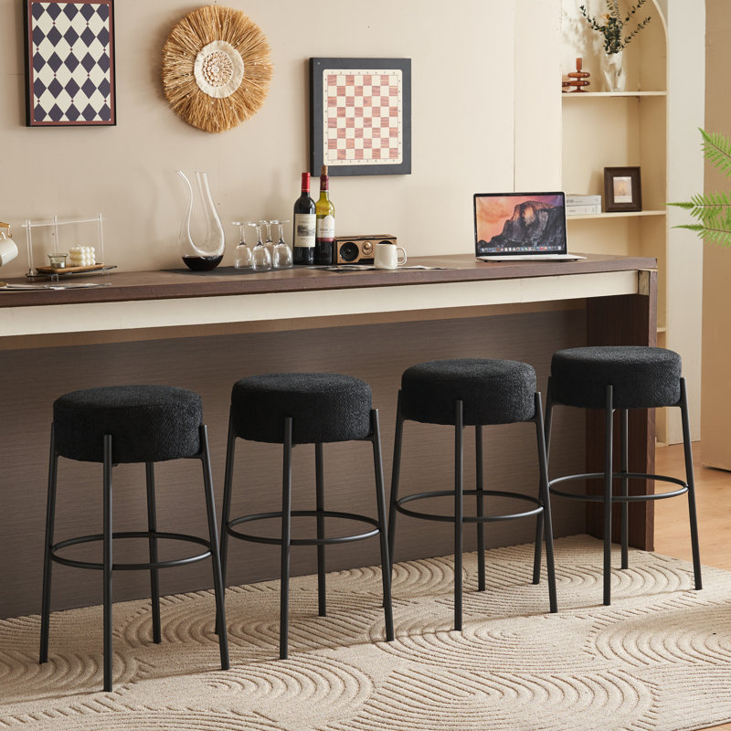 Tabouret de bar Kynlee, 8, Gris foncé, Tabouret de bar (siège d'une hauteur de 30 po)