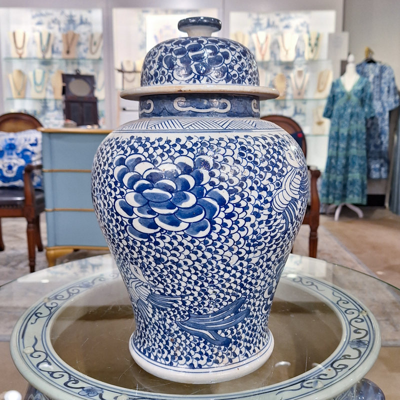 Handmade Porcelain China Ginger Jar
