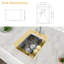 Évier de cuisine encastré L 15 po x l 20 po Angles
