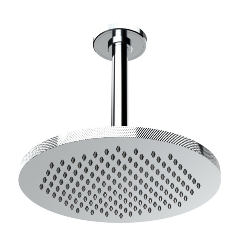Rainstone Rainshower Head - Industrial, Knurled, 9.5", Chrome