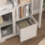 Armoire de plancher en bois avec 2 portes en verre et 2 espaces de rangement, entrée de salle de bain de salon-1393568999