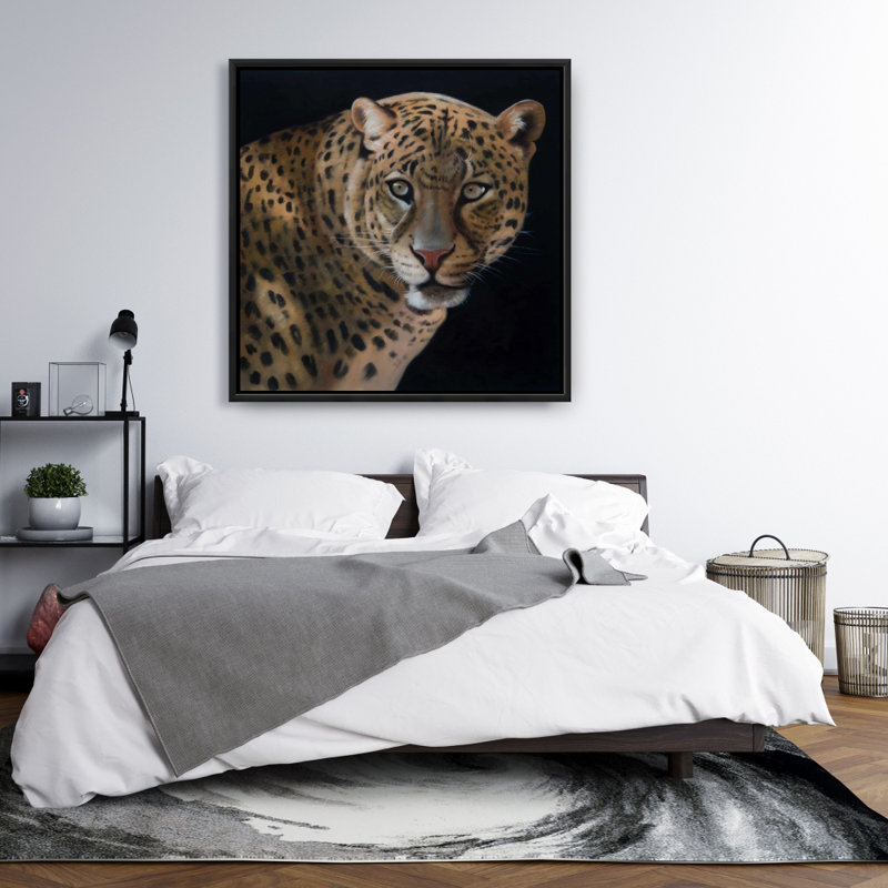 «Realistic Fierce Leopard» sur toile, H 36 po x l 36 po