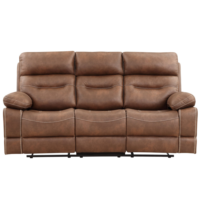 Amarria Pillow Top Arm Reclining Sofa, Brown
