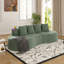 Canapé d'angle incurvé 3 places, tissu chenille, mousse à mémoire de forme, idéal pour le confort au bureau et les moments de convivialité. Revêtement en chenille, mousse haute résilience, aucun montage requis. Décoration cosy.