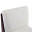Ensemble de 2 chaises d'appoint modernes avec structure en bois de noyer massif et coussin blanc intégré pour un confort ergonomique et un style sans effort.-422181216-422181219