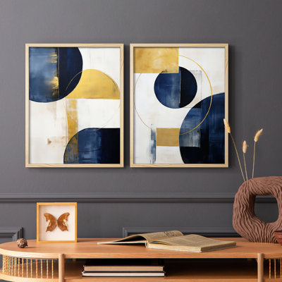 ABSTRACT Series DLVI - reproduction encadrée de qualité supérieure - prête à être accrochée - aucun clou requis - aucun clou requis