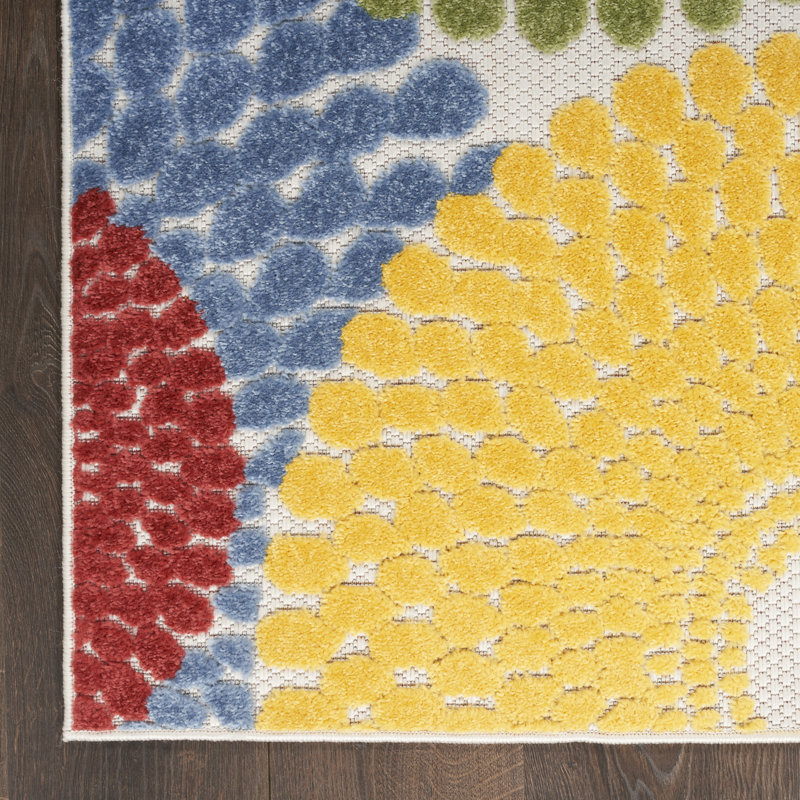 Alastaire Geometric Multicolor Indoor/Outdoor Area Rug, Rectangle 2'8" x 4'
