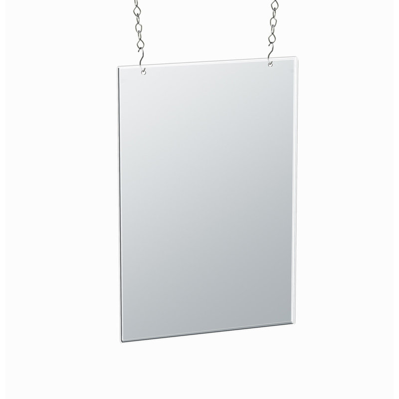 Cadre pour affiche suspendu transparent en acrylique transparent 11 po de largeur x 17 po de hauteur