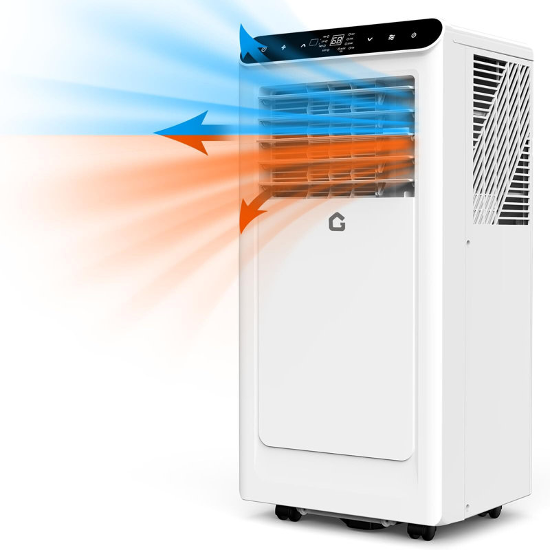 Garvee Portable Air Conditioners with Heater, 10,000 BTUs Portable AC for Room Up to 450 Sq.Ft, 4-IN-1 Quiet Cooling AC Unit with Fan & Dehumidifier, Remote Control, 24H Timer, Window Install Kit