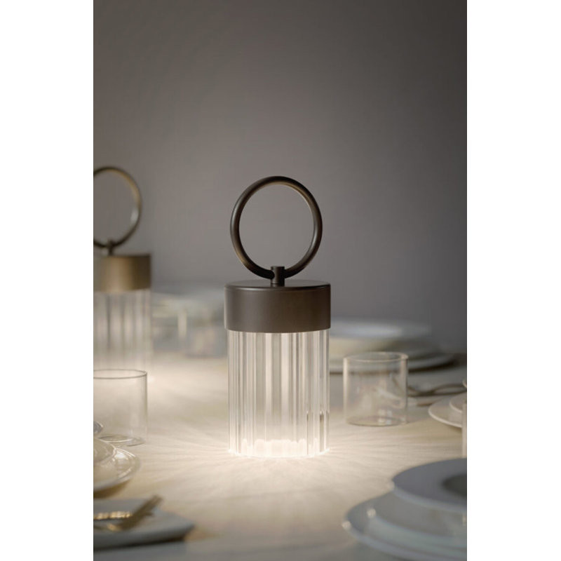 Claretta Battery Lamp, Golden Nickel