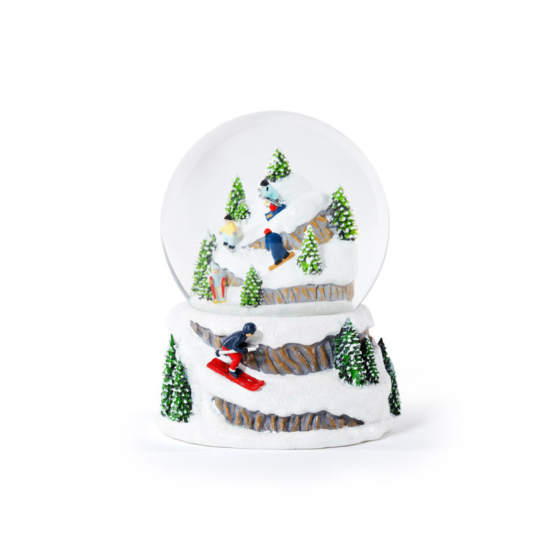 Boule à neige hivernale alpine, Skieur alpin