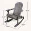 Chaise berçante Adirondack en bois d'acacia