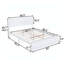 Tête de lit ajustable avec structure en bois de pin-133401048