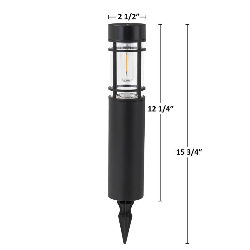 Black Solar Led Outdoor Path Lights