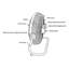 Circulateur d'air à ventilateur 12 "rechargeable à piles