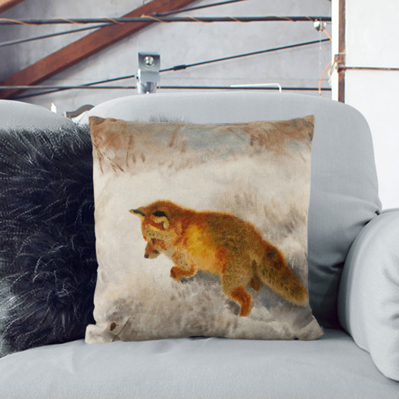 Fox in the Snow Vol.2 Scatter Cushion, 55cm H x 55cm W x 20cm D