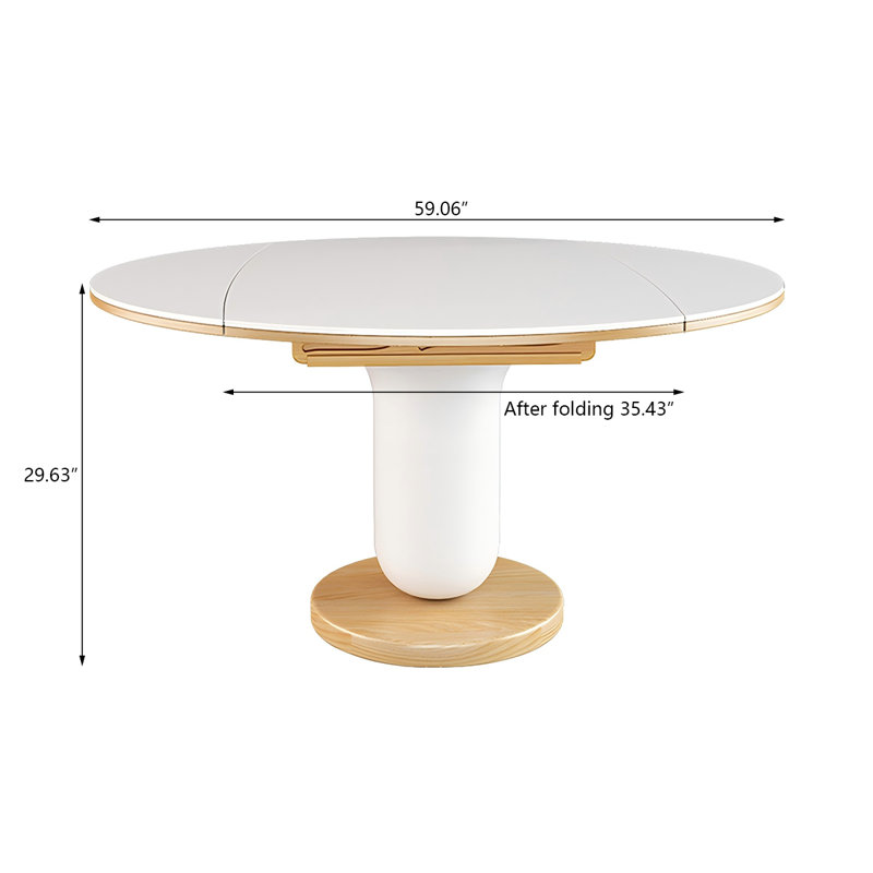 Table de salle à manger Sintered Stone, H 29,53 po x L 59,06 po x l 35,43 po