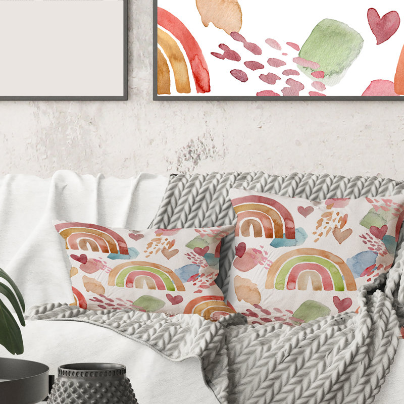 Housse et insert de coussin rectangulaire Clouds and Hearts