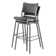 NPS Café Time Stool, Charcoal Slate Top & Silver Frame