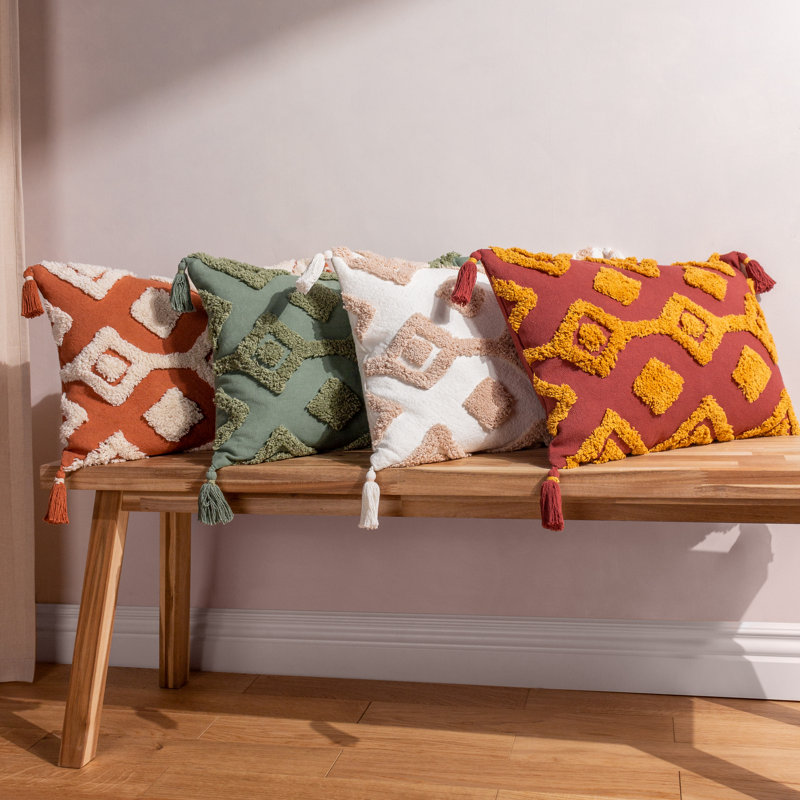 Geometric Rectangular Lumbar Cushion Cover, Sunset