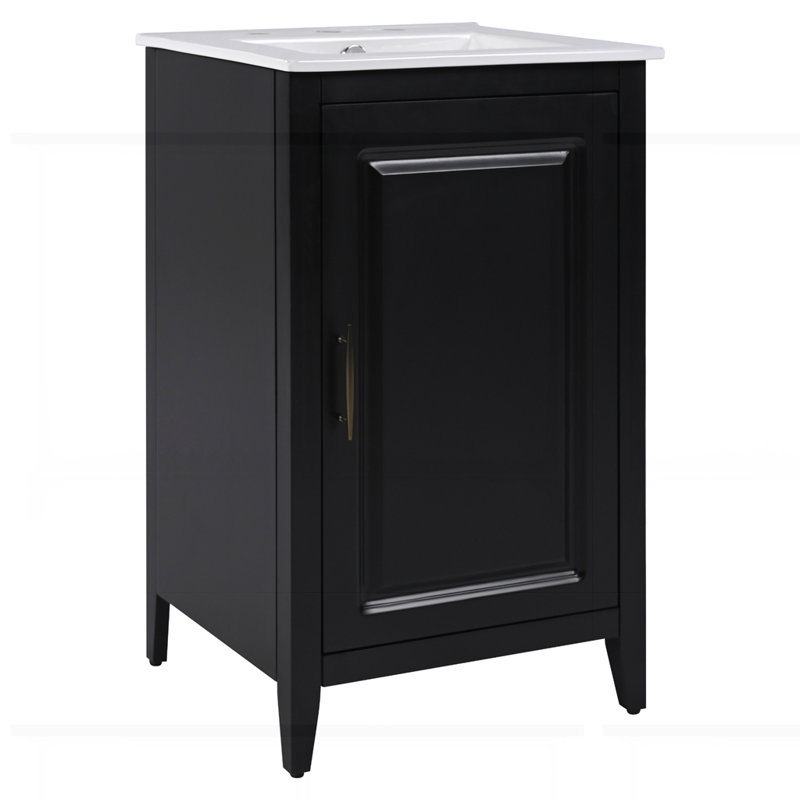 20.3" Bathroom Vanity with Sink, Black
